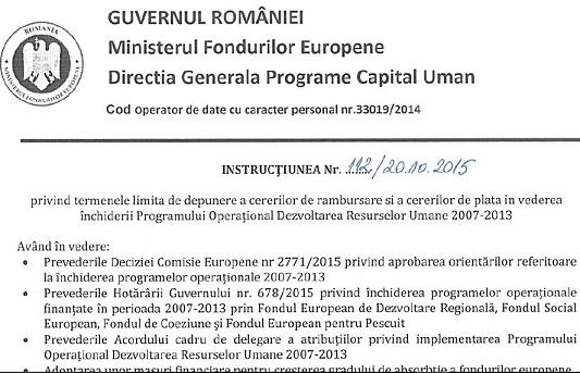 Nou termen: Pana cand se mai pot depune cererile de plata pentru proiectele POSDRU. Descarca noua instructiune