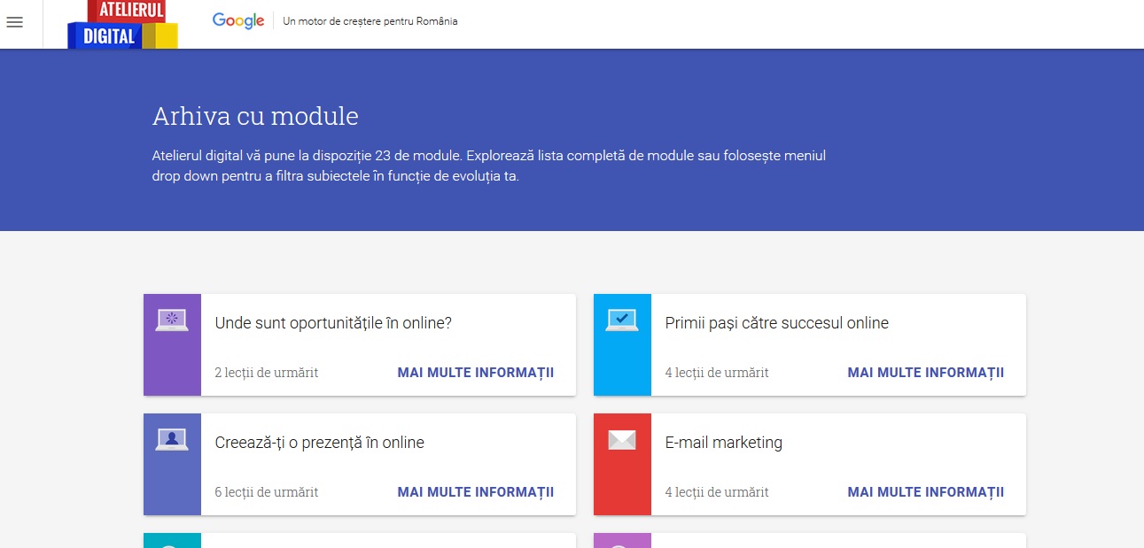 Google a lansat si in Romania "Atelierul Digital" - o platforma online pentru cresterea competentelor digitale