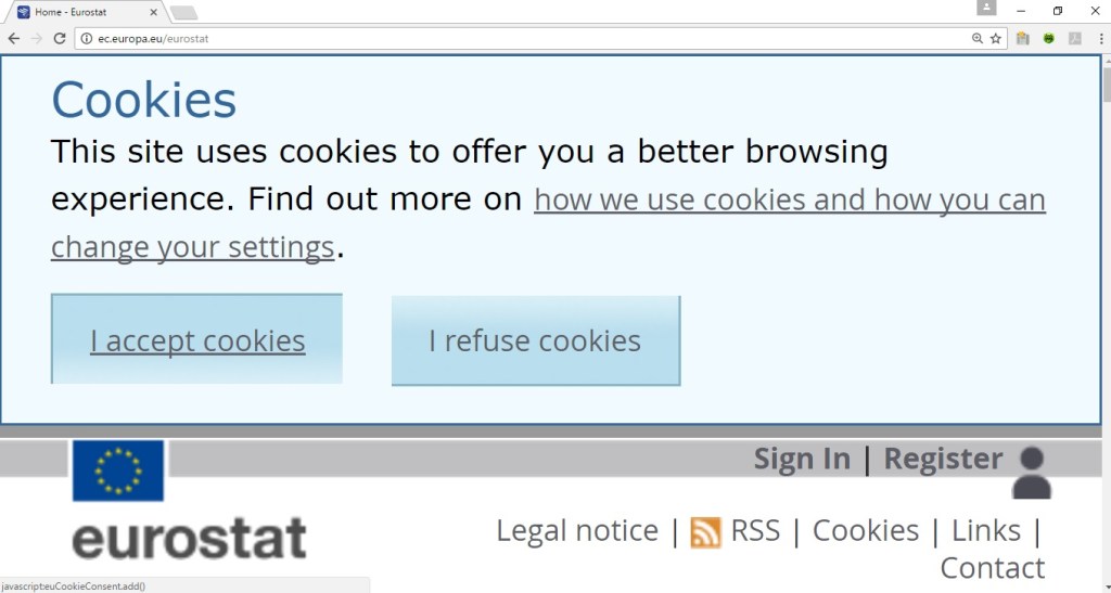 TOP Eurostat: Romania, pe ultimul loc in UE in privinta utilizatorilor de internet atenti la cookie-uri