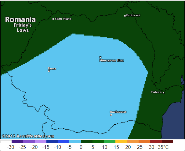 Galerie cu harti: Vezi in articol zonele afectate de frig si suprafetele cu livezi