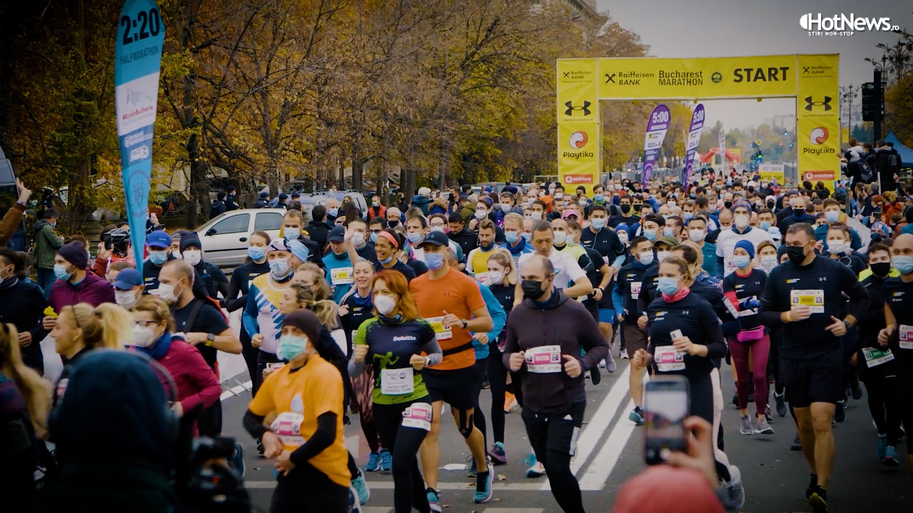 Secvență de la Maratonul Bucureștiului, organizat de 15 ani de Bucharest Running Club