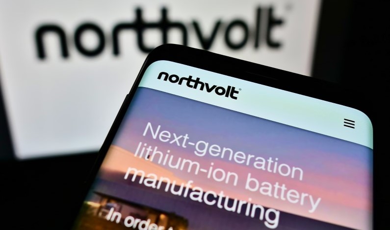 site-ul Northvolt pe telefon