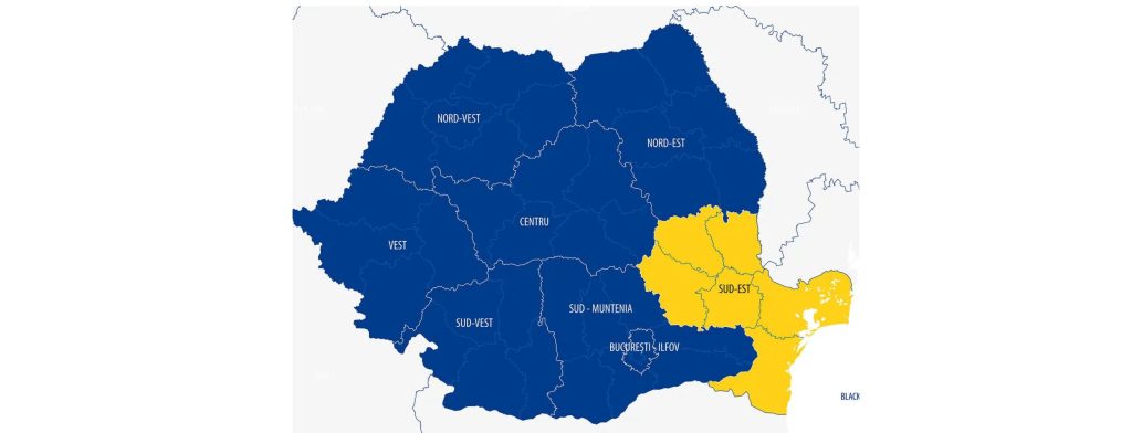 regiunea sud est romania