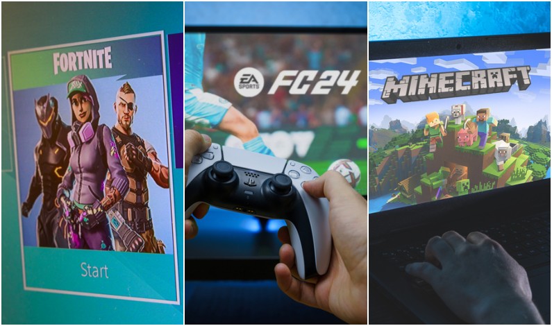 Jocurile Fortnite, EA Sports FC 24 și Minecraft