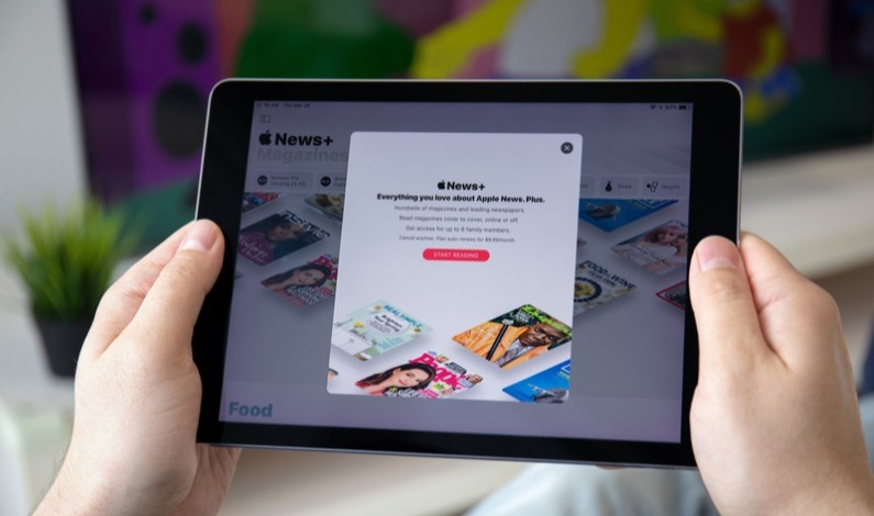 Aplicația Apple News pe iPad