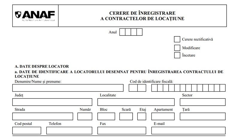 cerere venituri chirii