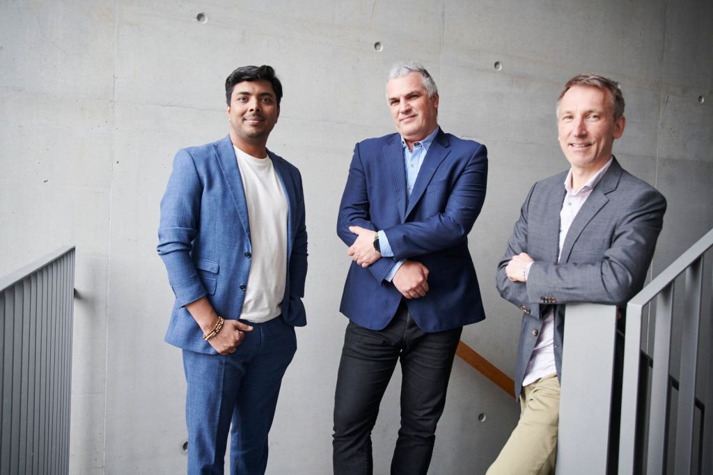 Pankaj Gupta, Costin Cozan și Bernt Andrassy, fondatorii DRIMCO