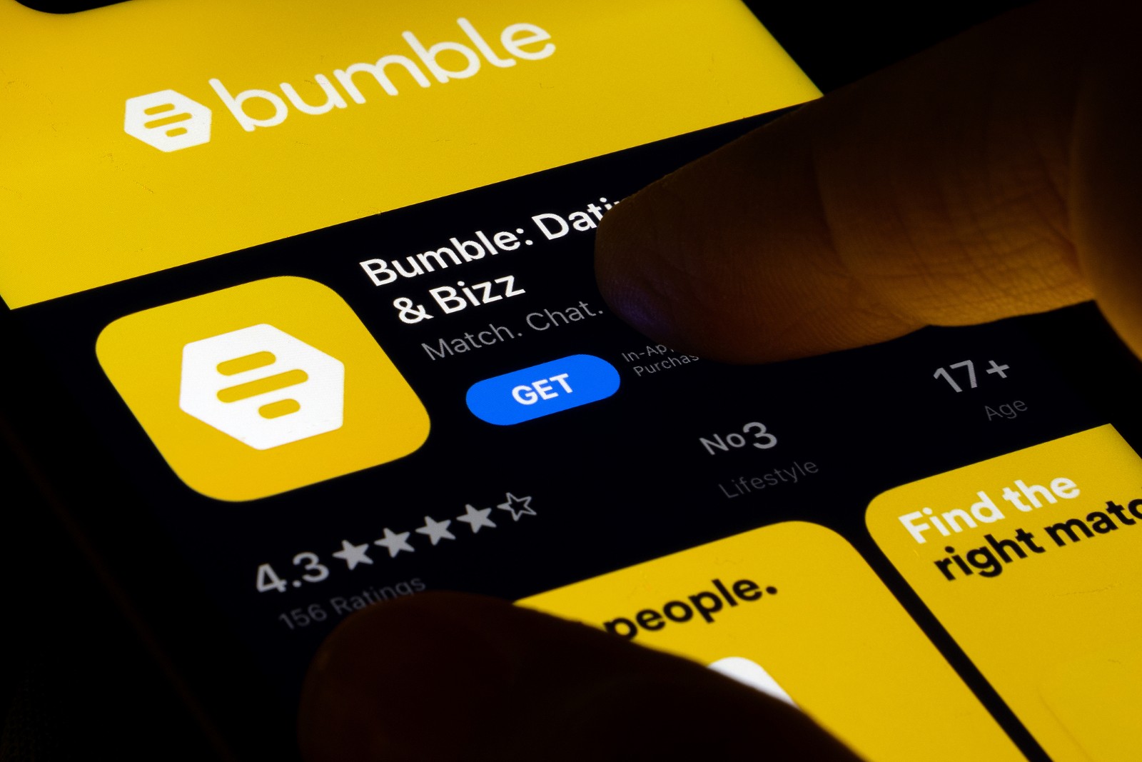 Aplicația Bumble în App Store