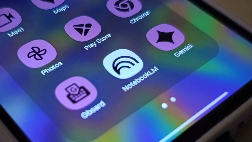 Aplicația NotebookLM pe telefon