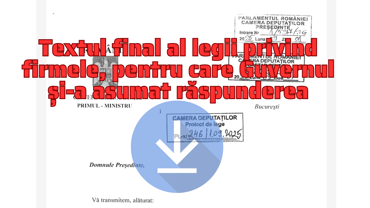 Cum se stabilește capital social minim obligatoriu la SRL. Descarcă  textul final de lege pentru care și-a asumat răspunderea Guvernul Bolojan