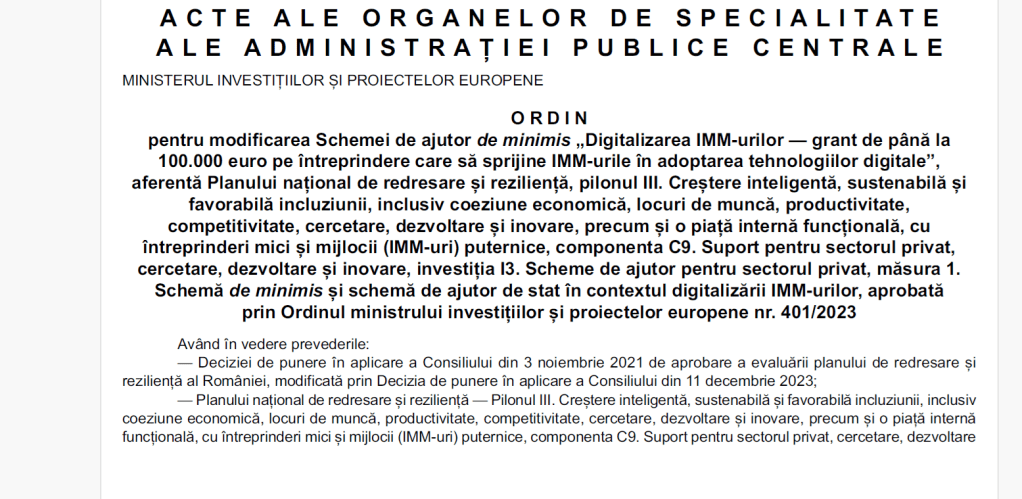 ordin mipe pnrr