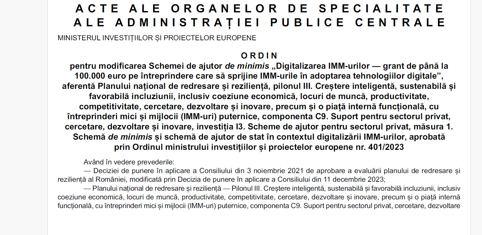 ordin mipe pnrr