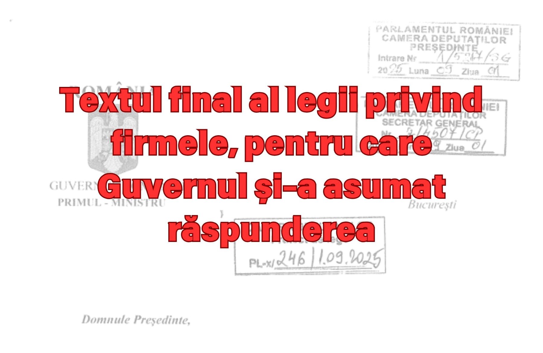 Textul final al legii privind firmele: IMCA rămâne, la fel și taxa pe afiliați. Crește cota de impozitare a marilor averi, apar din nou modificări privind capitalul social pentru SRL și altele 