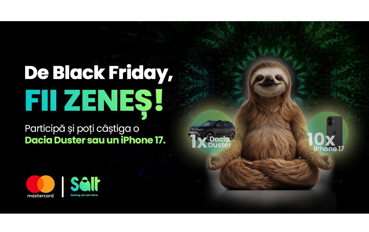 Black Friday 2025 la Salt Bank, în colaborare cu Mastercard: 8 oferte și 11 premii