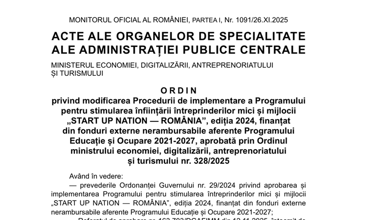Startup Nation 2025-ordin ministru