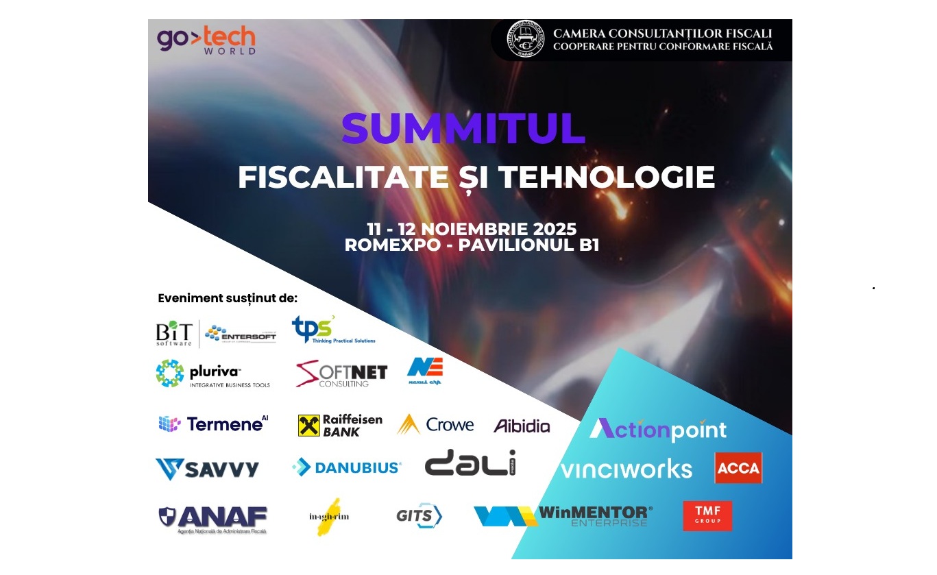 Summitul de Fiscalitate și Tehnologie reunește liderii industriei la Romexpo: Ministrul Finanțelor și președintele ANAF, prezenți pe scenă