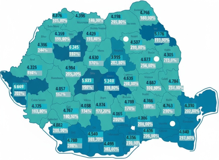 harta salarii-Romania