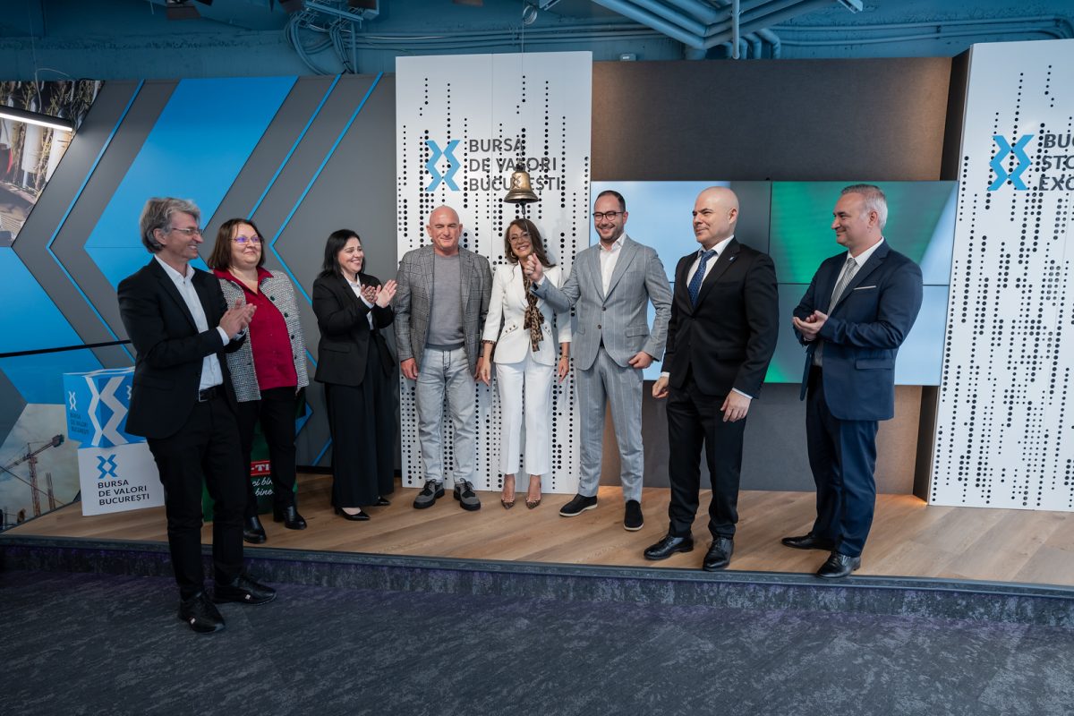 CEO-ul Radu Timiș Jr a dat startul tranzacționării Cris-Tim la BVB/FOTO: BVB