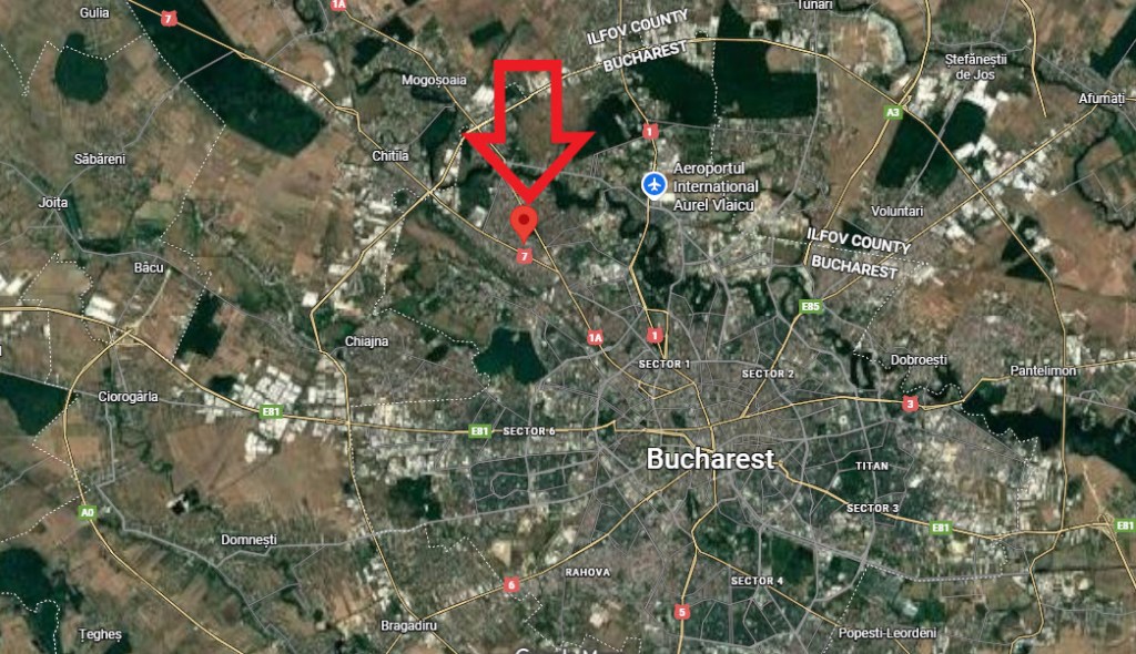 Piața 16 Februarie se află în nord-vestul Bucureștiului/FOTO: Google Maps