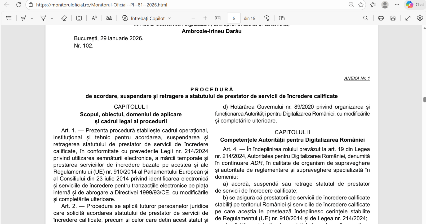 procedura semnatura digitala 2026