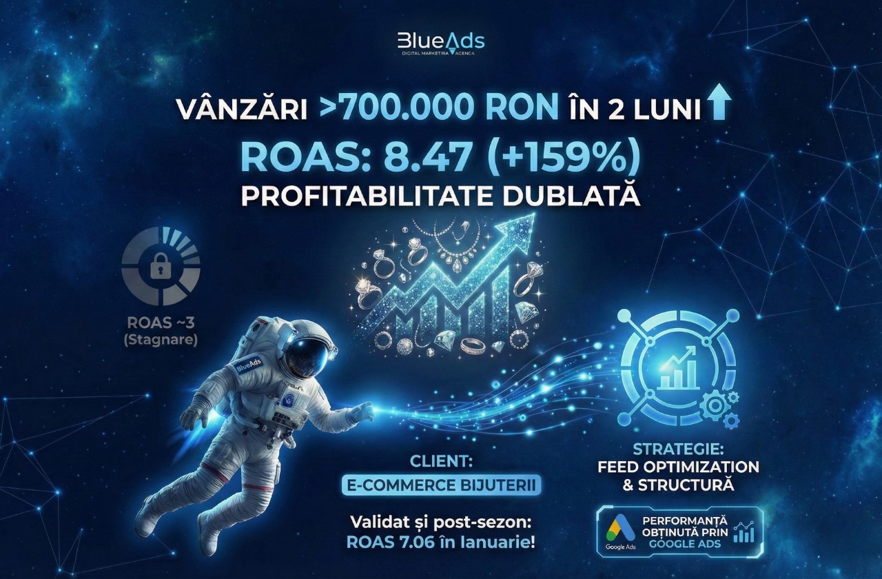 [P] De la ROAS 3 la ROAS 8 în două luni: ce se întâmplă când un cont de Google Ads este gestionat cu adevărat profesionist