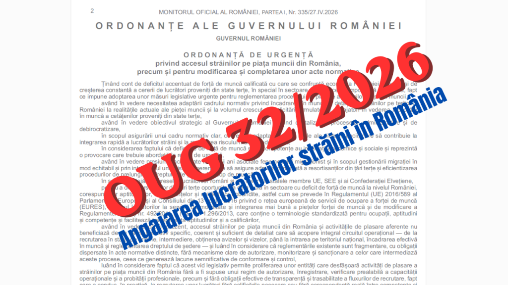 OUG 32-2026-angajare lucratori straini in Romania