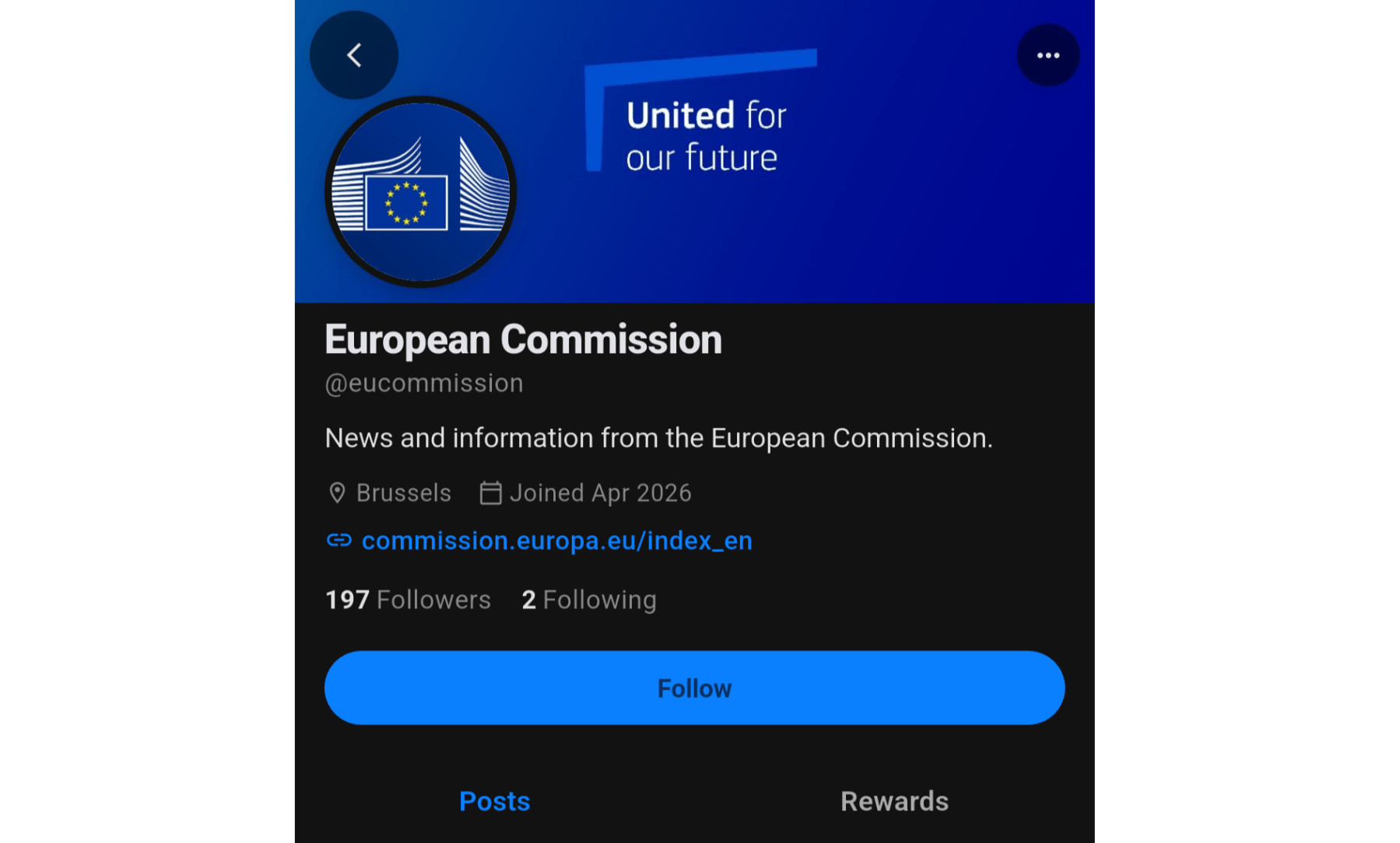 UPDATE. Un cont fals atribuit Comisiei Europene a apărut pe rețeaua socială inițiată în România, eYou