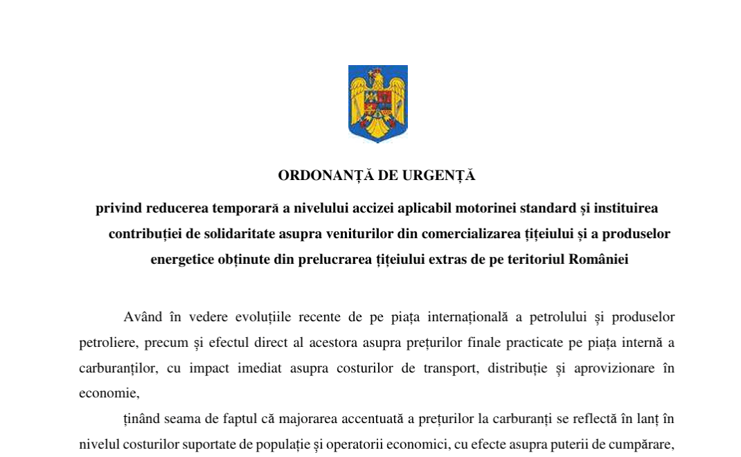 oug acciza motorina contributie solidaritate
