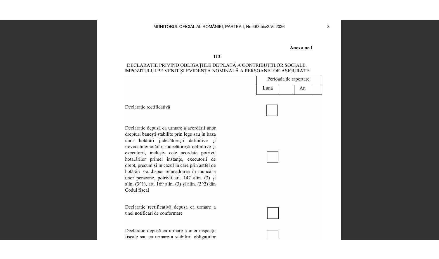declaratia 112-2026