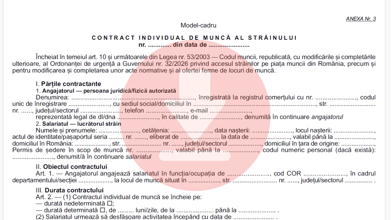 model-cadru CIM straini