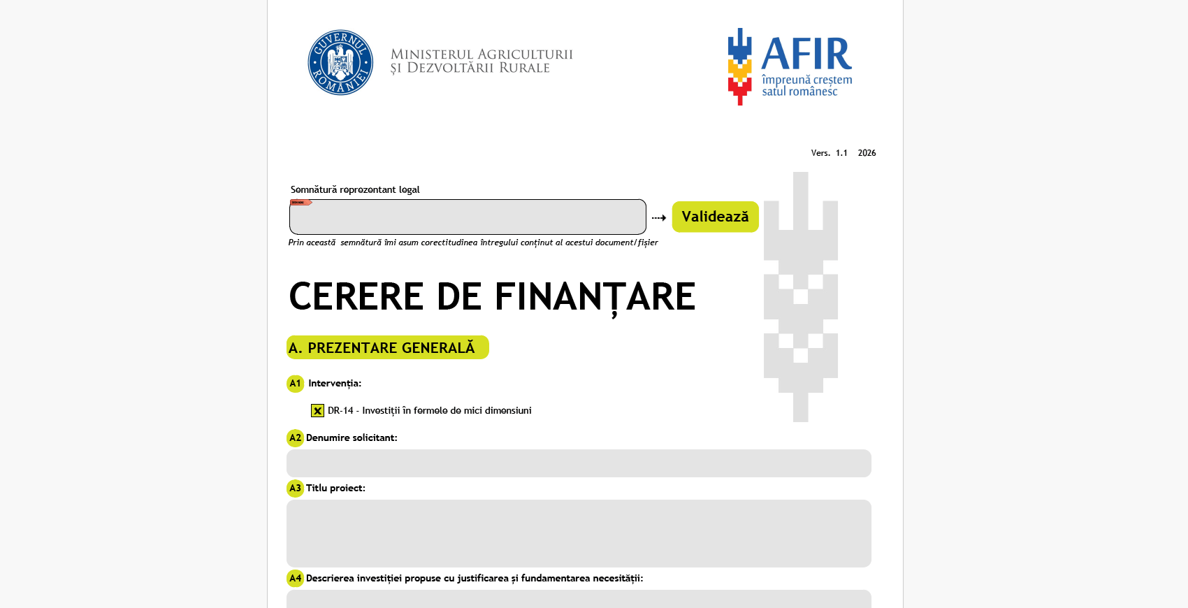 Fonduri UE pentru ferme mici: AFIR a corectat cererea de finanțare înaintea sesiunii de înscrieri la granturile de 50.000 EUR