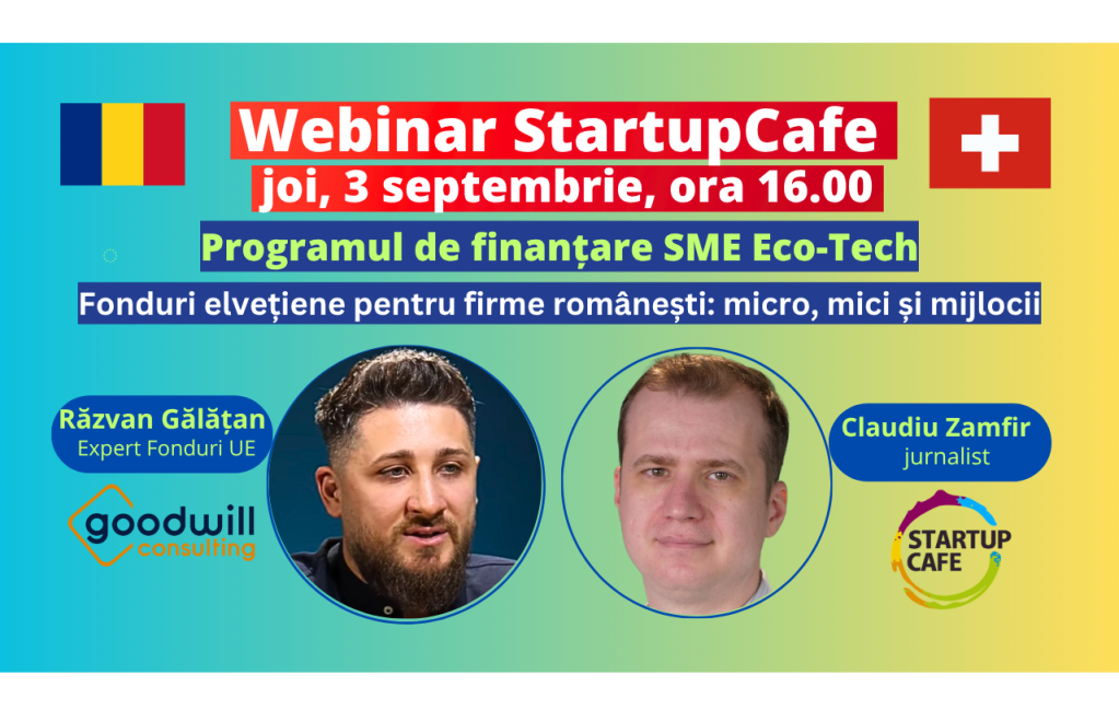 Webinar SME Eco-Tech 2026-fonduri elvetiene, firme romanesti