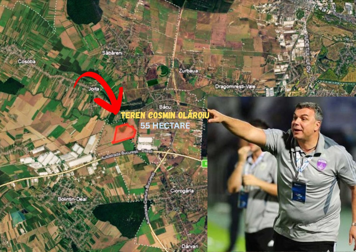 Cosmin Olăroiu pregătește hale și birouri pe 55 de hectare lângă București. Terenurile ar putea valora circa 20 milioane EUR