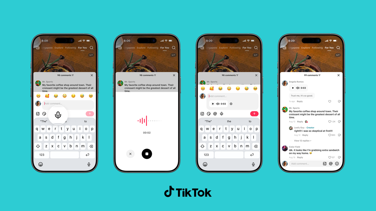 TikTok introduce comentarii vocale, sondaje și carusele foto în secțiunea de comentarii