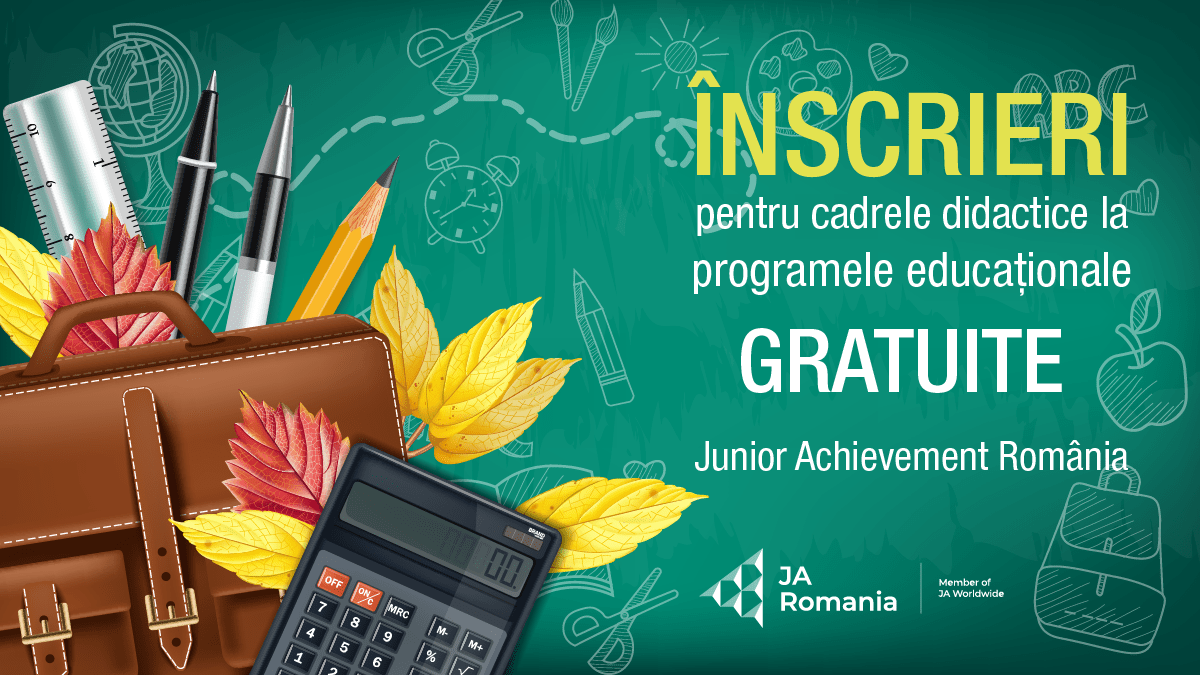 Profesorii români se pot înscrie la programele JA România: Cursuri gratuite de educație antreprenorială, dezvoltare personală și altele