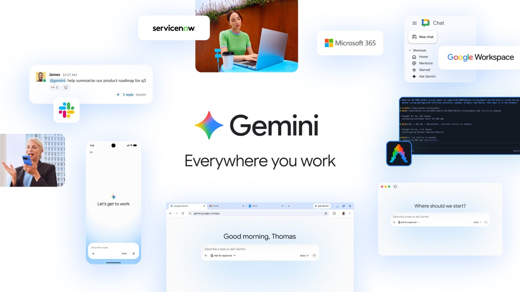 Google Cloud lansează un agent Gemini AI pentru muncă