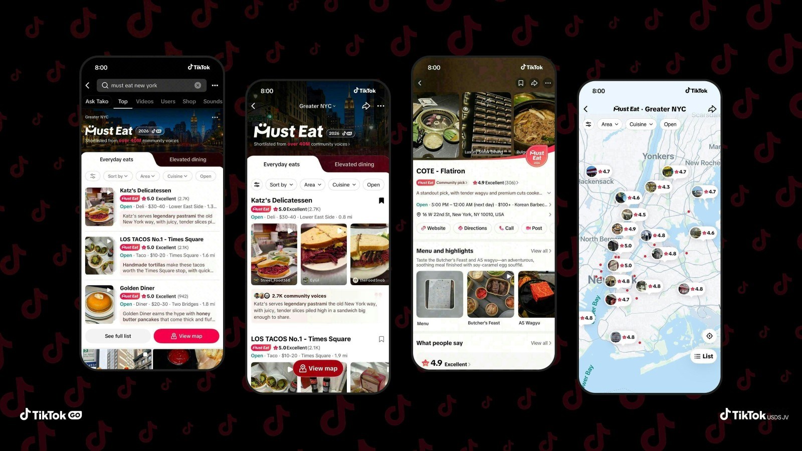TikTok lansează o funcție de descoperire de restaurante